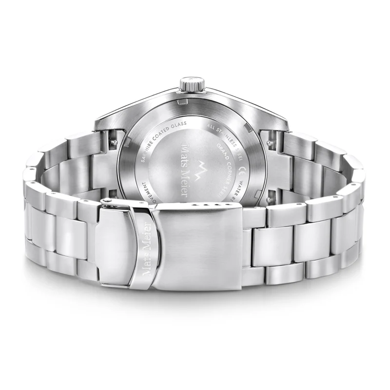 Mats Meier Grand Cornier Hommes Montre Argent MM00516