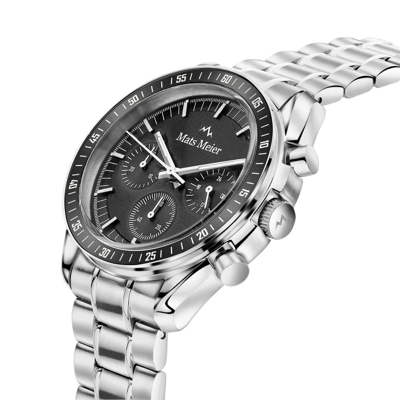Mats Meier Arosa Racing Hommes Montre Argent MM50012