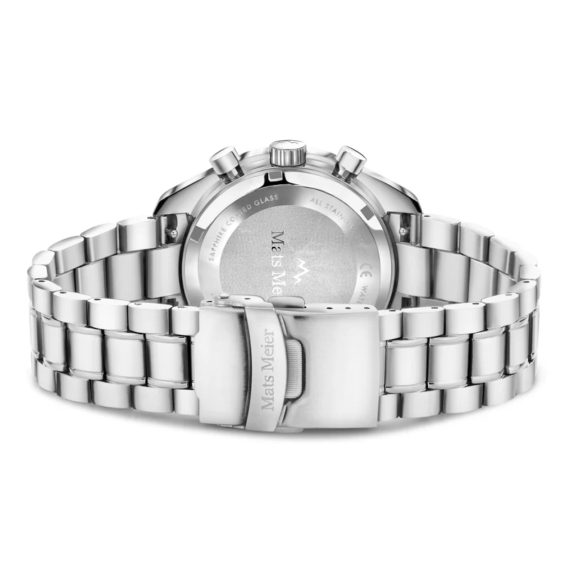 Mats Meier Arosa Racing Hommes Montre Argent MM50012