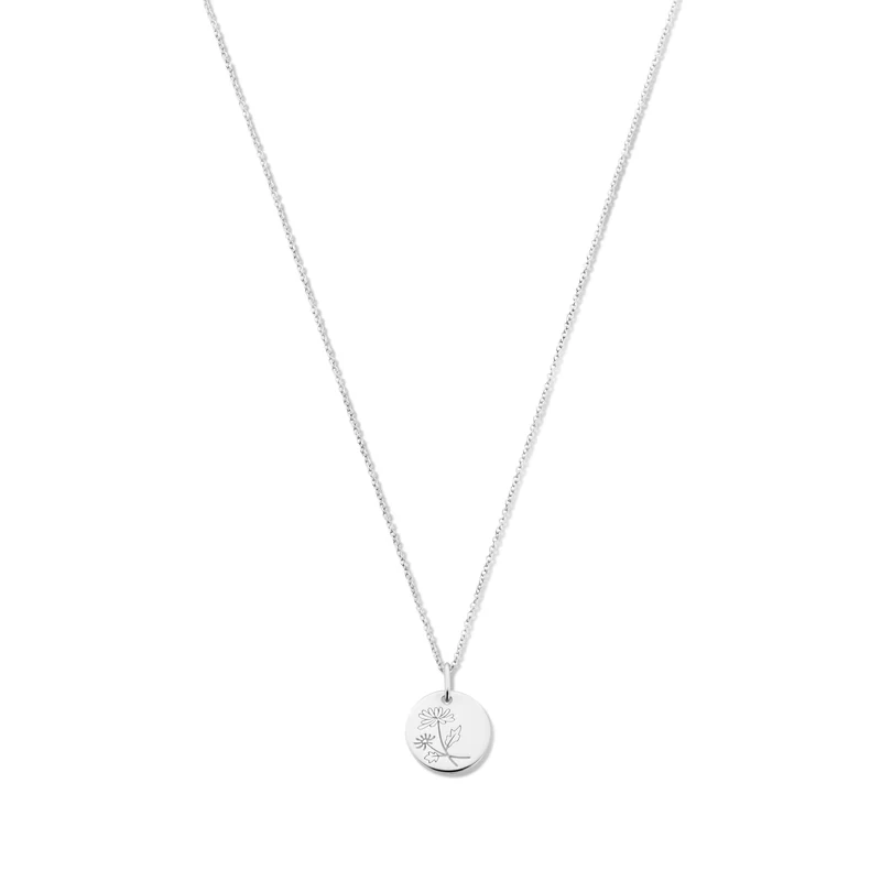 Violet Hamden Venus Collier en Argent 925 Sterling avec Fleur de Naissance VH340026-NOV
