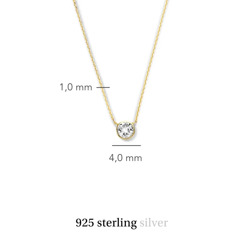 Violet Hamden Venus Collier en Argent 925 Sterling Plaqué Or avec Pierre de Naissance VH340010-JUN