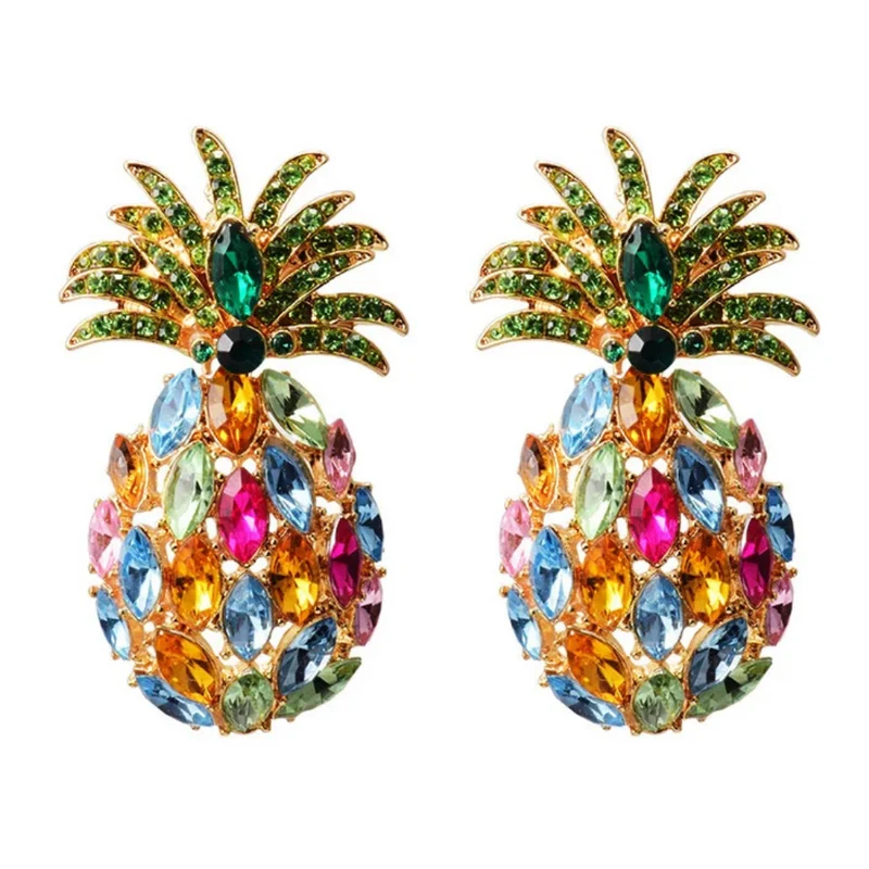 Boucles d'Oreilles Ananas Colorées