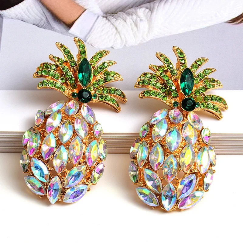 Boucles d'Oreilles Ananas Colorées
