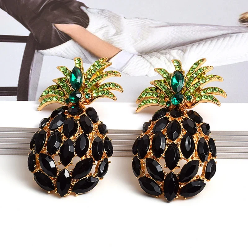 Boucles d'Oreilles Ananas Colorées