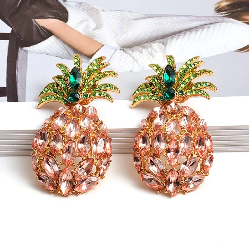 Boucles d'Oreilles Ananas Colorées