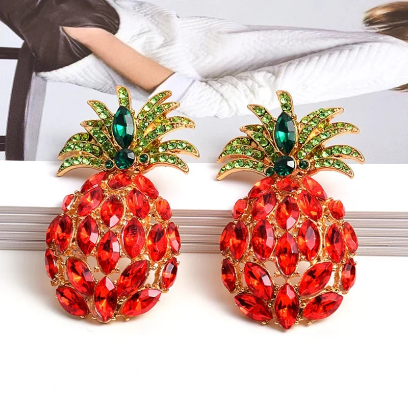 Boucles d'Oreilles Ananas Colorées