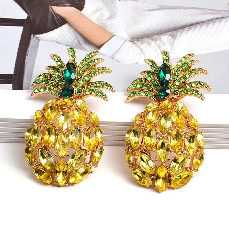 Boucles d'Oreilles Ananas Colorées