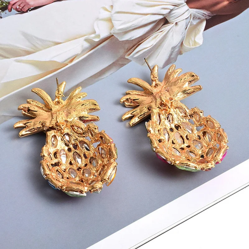 Boucles d'Oreilles Ananas Colorées