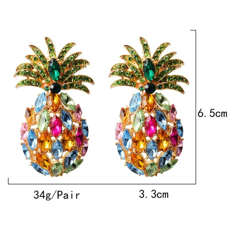 Boucles d'Oreilles Ananas Colorées