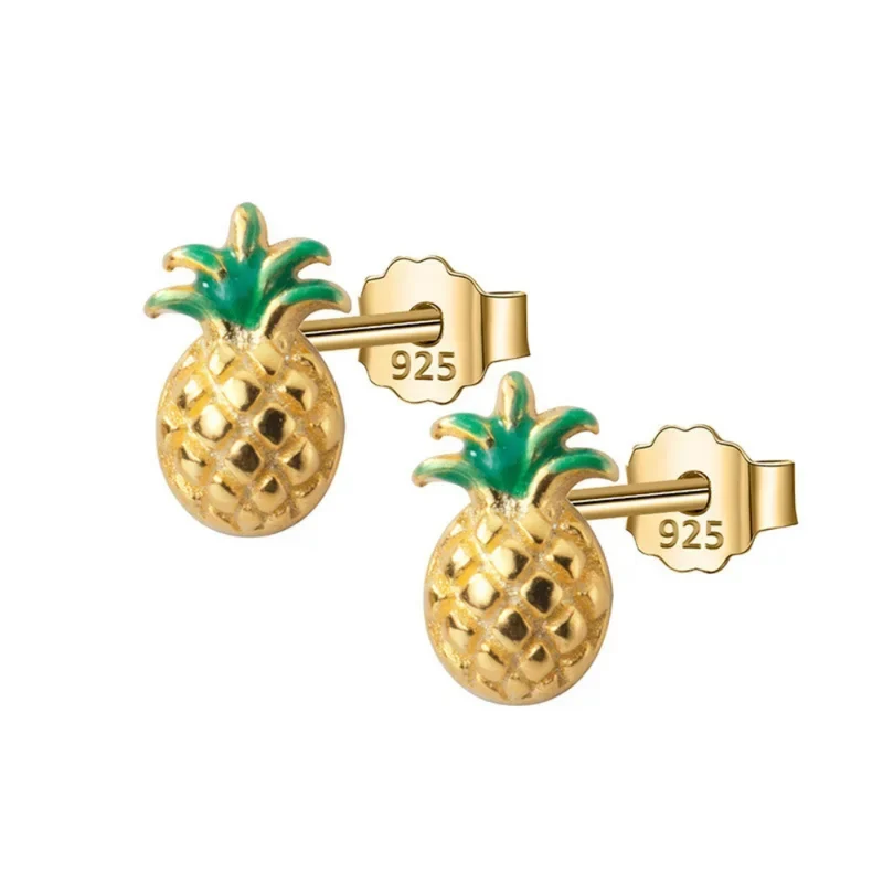 Petites Boucles d'Oreilles Ananas
