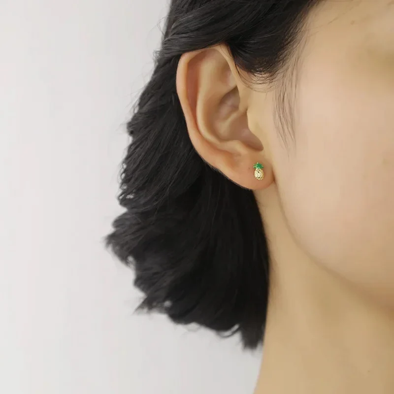 Petites Boucles d'Oreilles Ananas