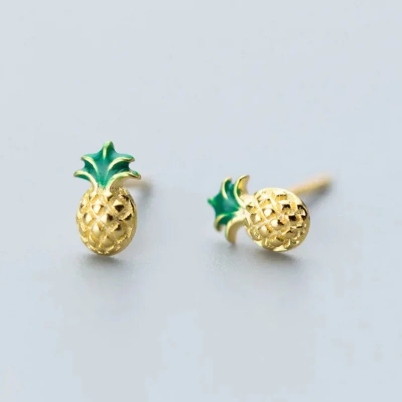 Petites Boucles d'Oreilles Ananas