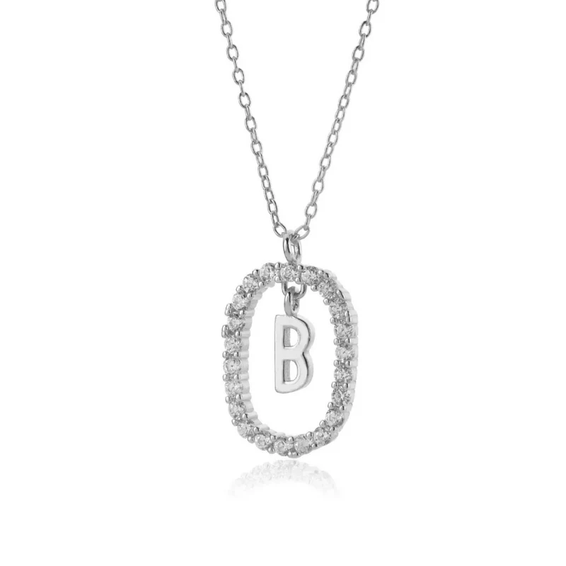 Collier Initiale Ovale