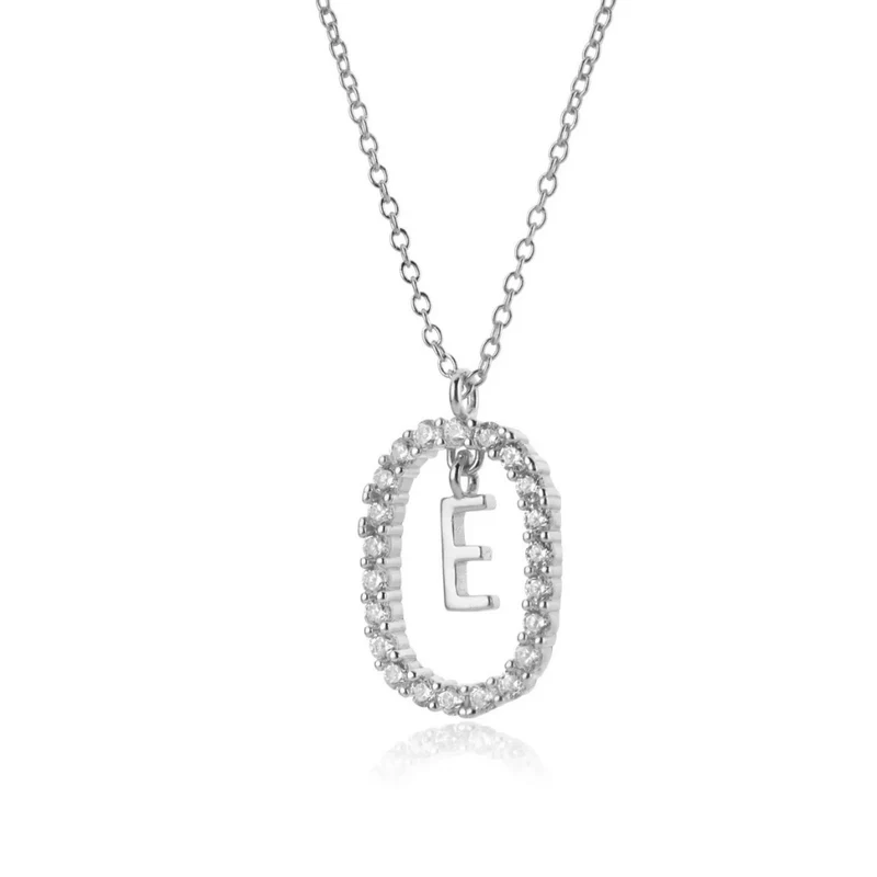 Collier Initiale Ovale