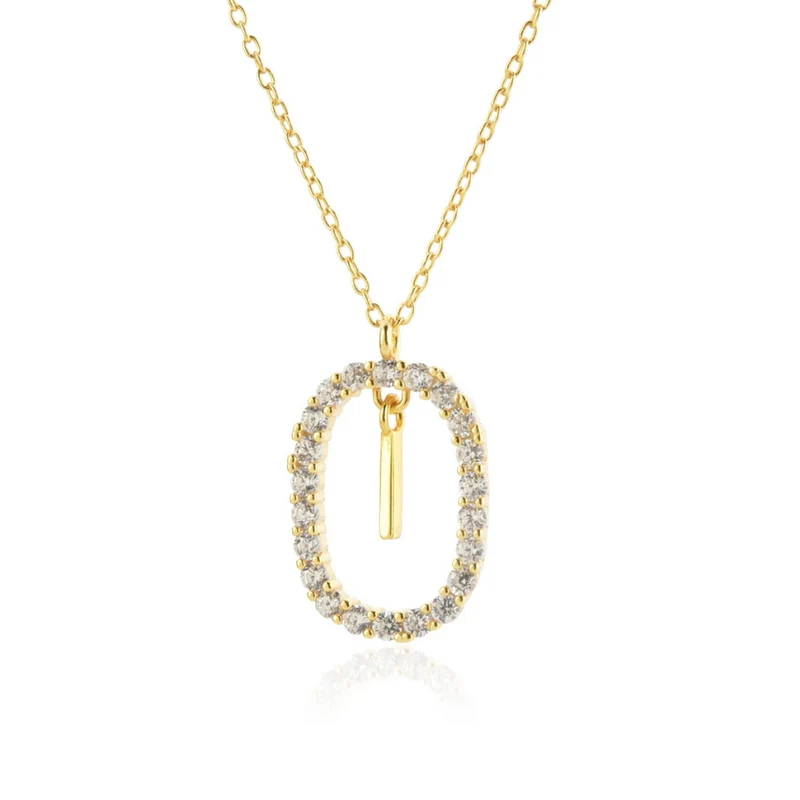 Collier Initiale Ovale