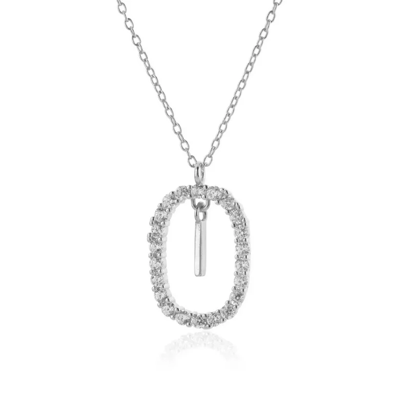 Collier Initiale Ovale