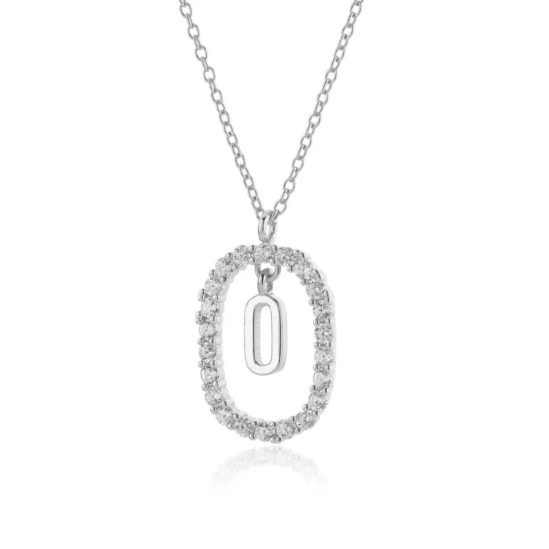 Collier Initiale Ovale