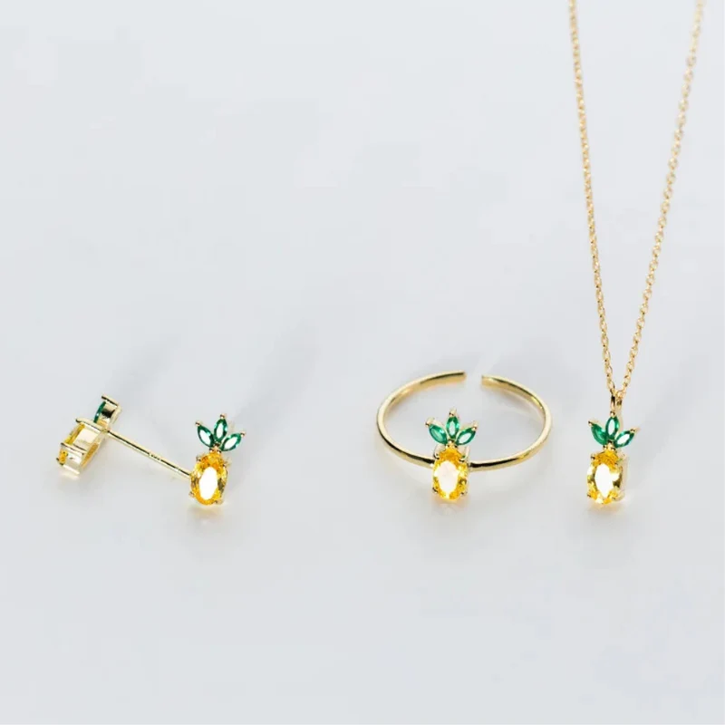 Collier Ananas Or