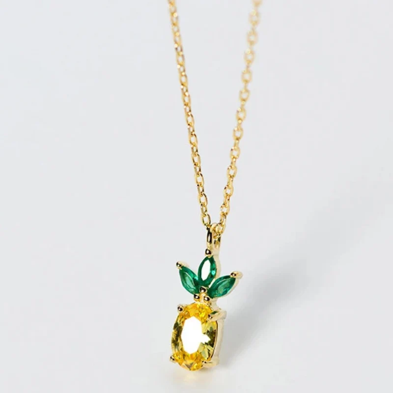Collier Ananas Or
