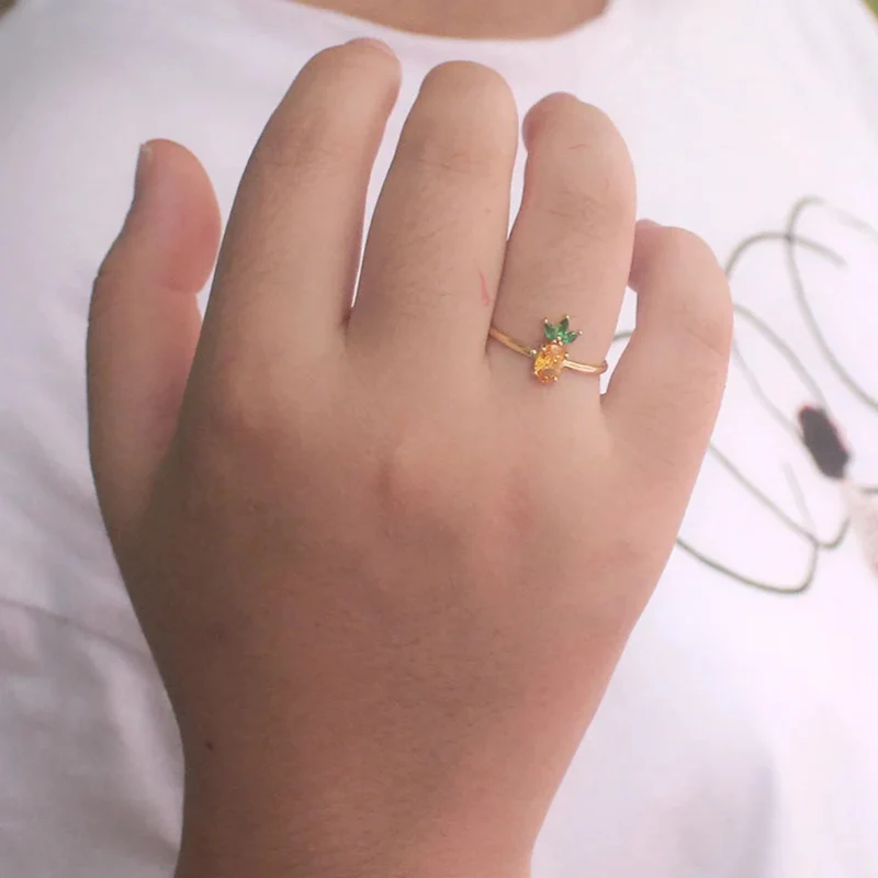 Bague Ananas Or