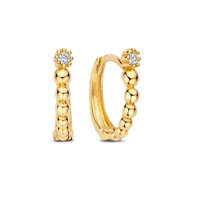 Beloro Jewels Della Spiga Créoles Monte Napoleone Milena en or 9 carats (11 mm) BO360098