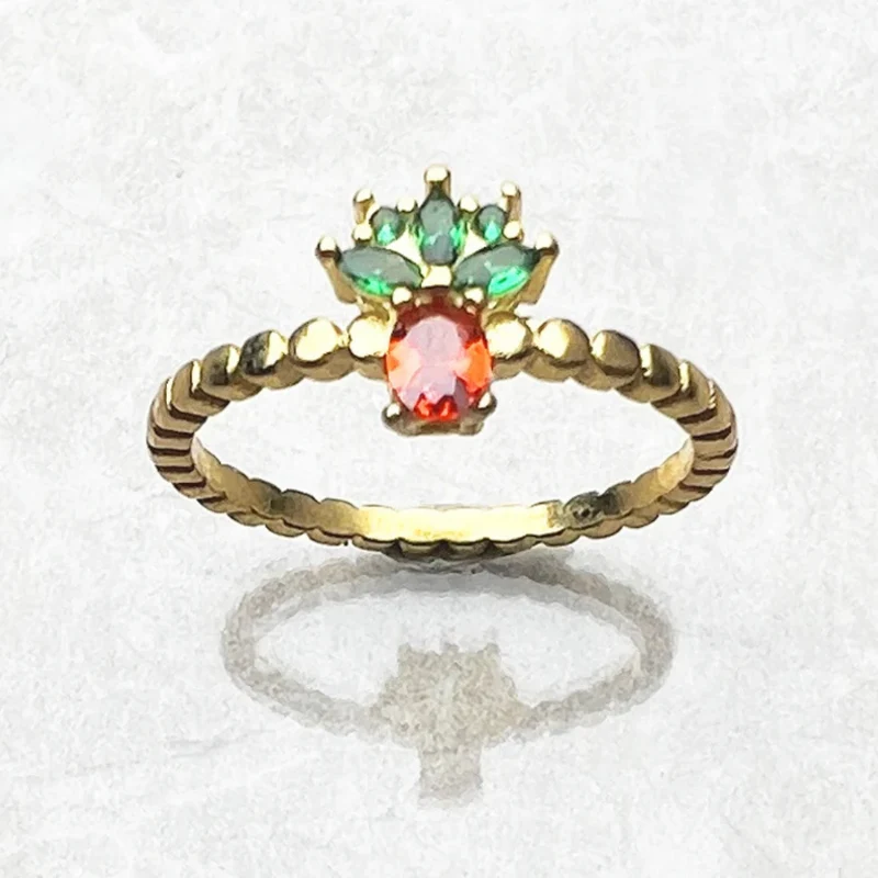 Bague Ananas Dorée