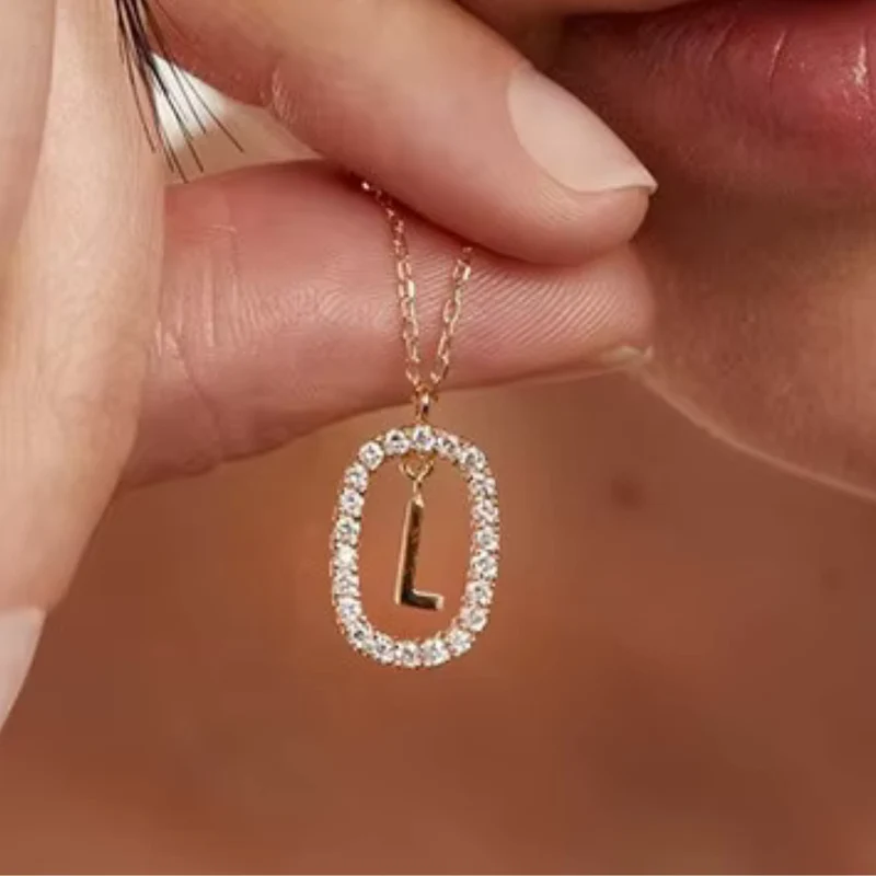 Collier Initiale A Ovale