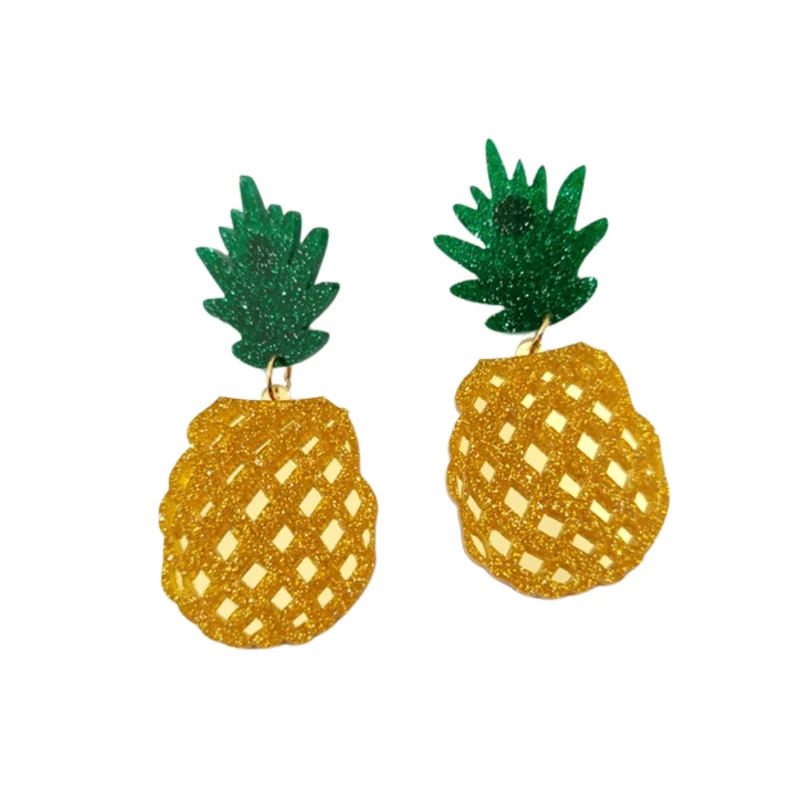 Grosses Boucles d'Oreilles Ananas
