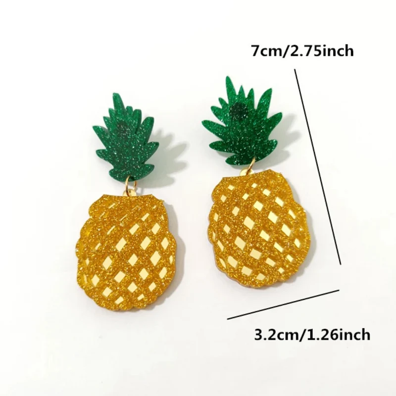 Grosses Boucles d'Oreilles Ananas