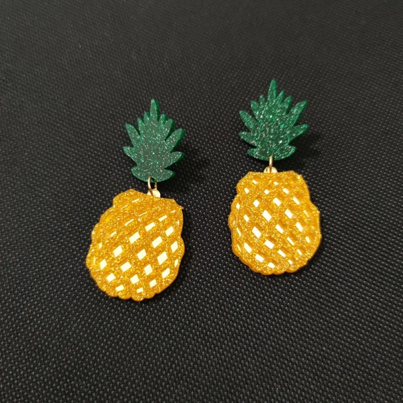 Grosses Boucles d'Oreilles Ananas