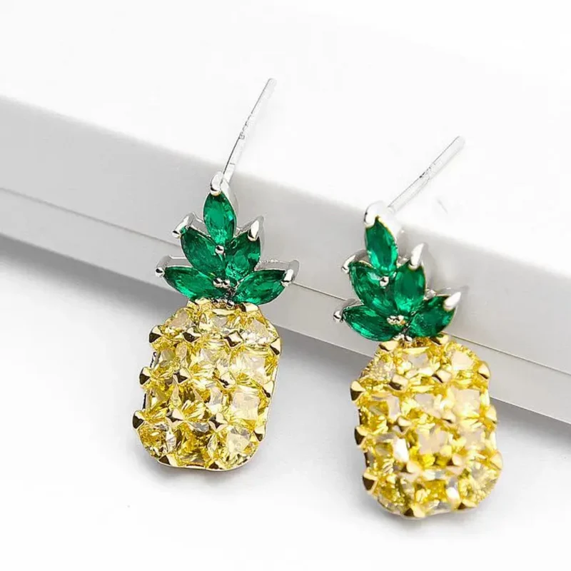 Boucles d'Oreilles Ananas Couleurs