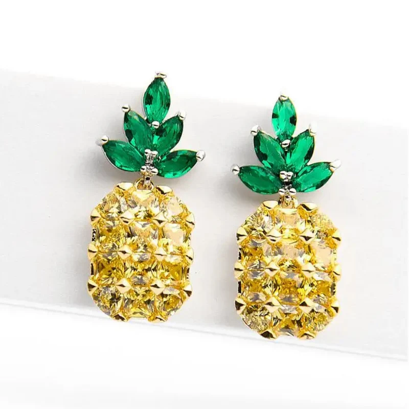 Boucles d'Oreilles Ananas Couleurs