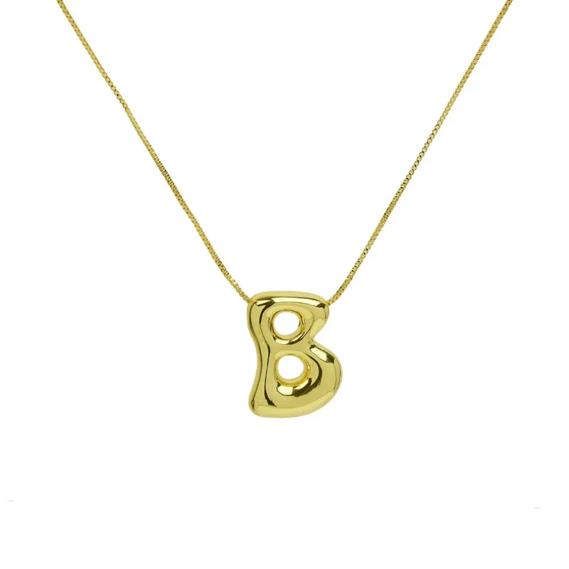 Collier Initiale Bubble