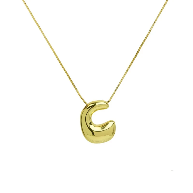 Collier Initiale Bubble