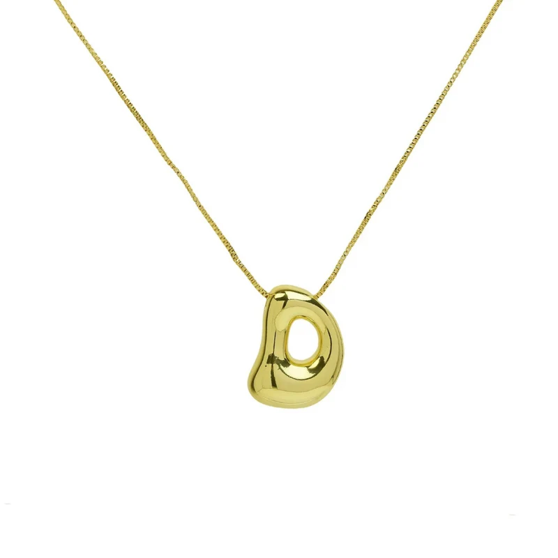 Collier Initiale Bubble