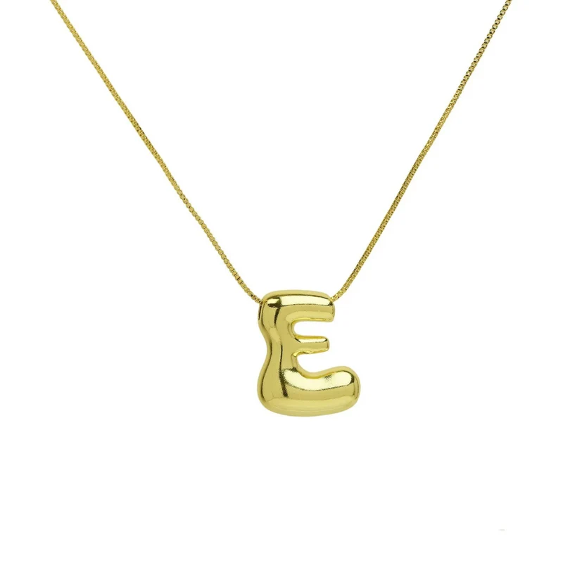 Collier Initiale Bubble