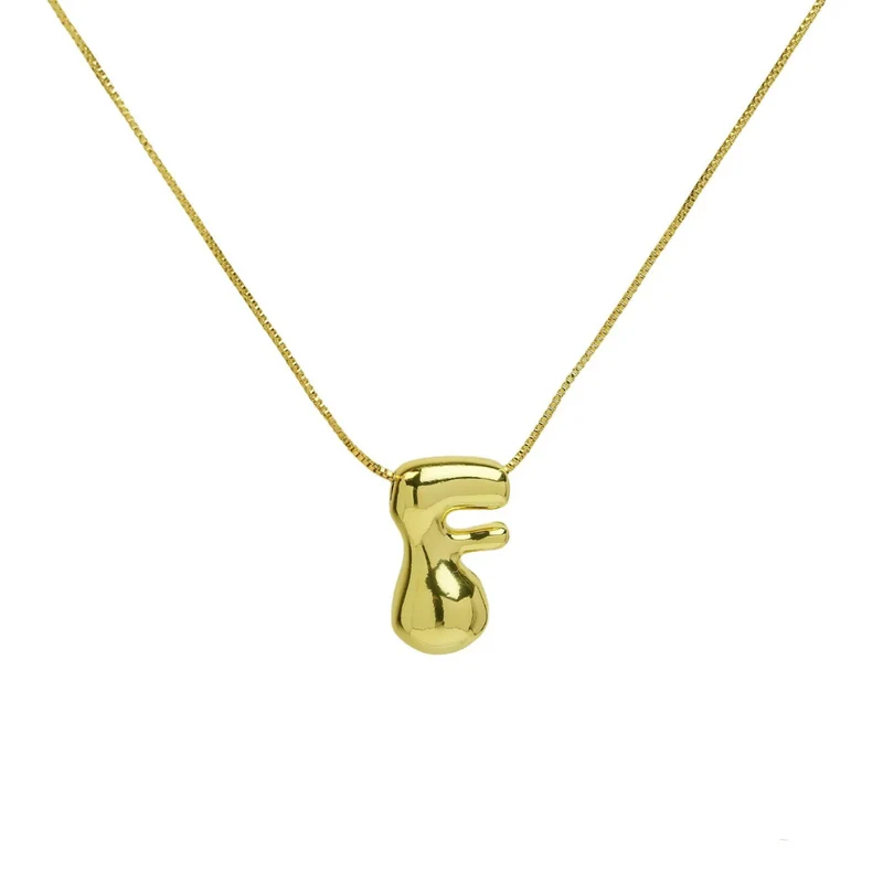 Collier Initiale Bubble