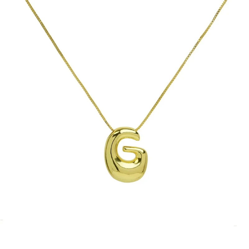 Collier Initiale Bubble