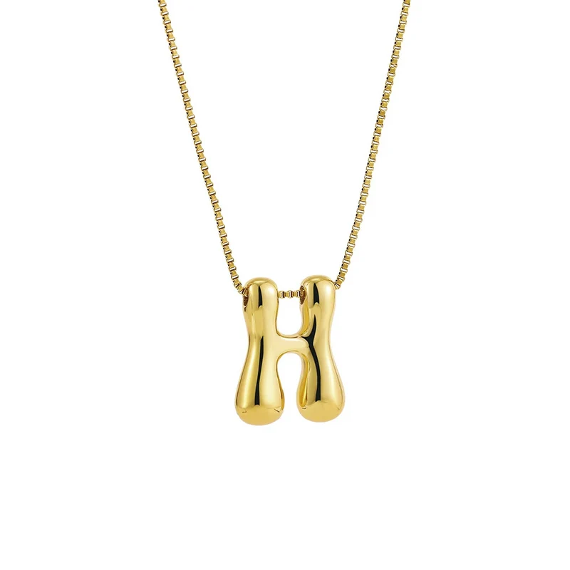 Collier Initiale Bubble