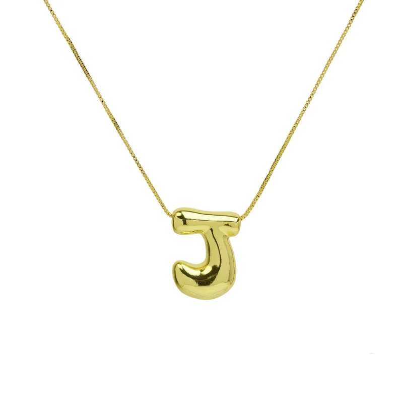 Collier Initiale Bubble