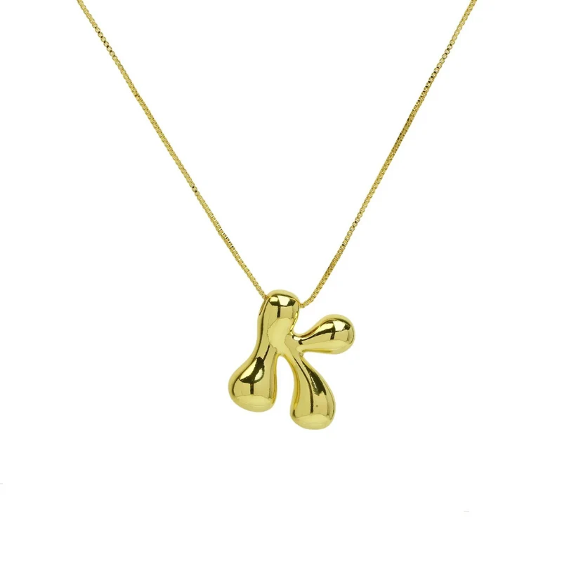 Collier Initiale Bubble