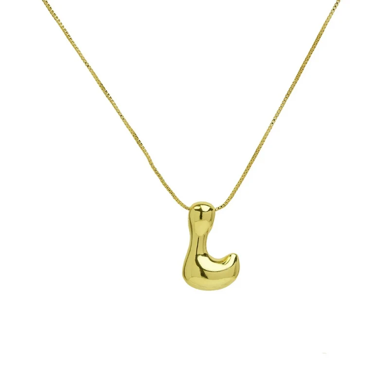 Collier Initiale Bubble