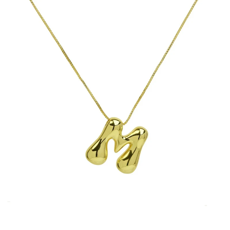 Collier Initiale Bubble