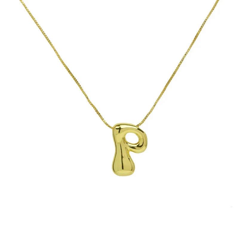 Collier Initiale Bubble