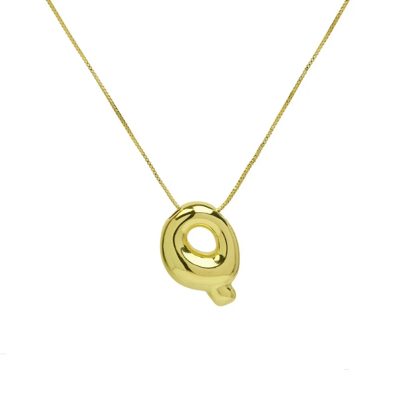 Collier Initiale Bubble