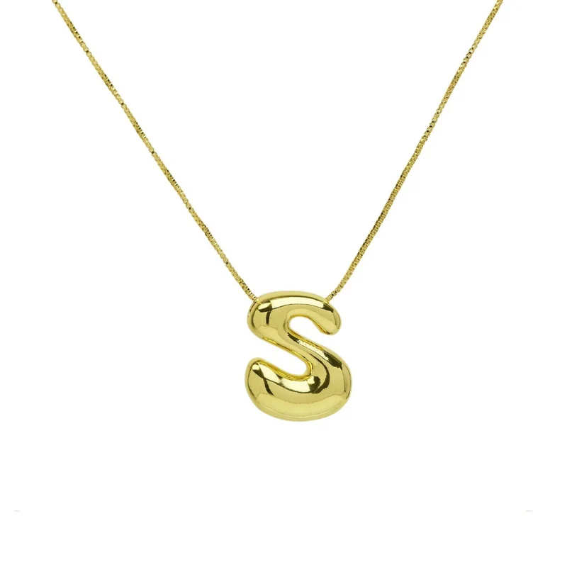 Collier Initiale Bubble