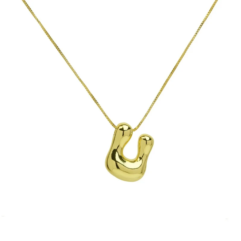Collier Initiale Bubble
