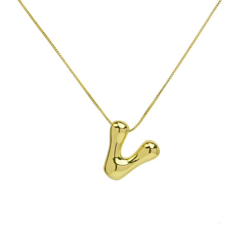 Collier Initiale Bubble