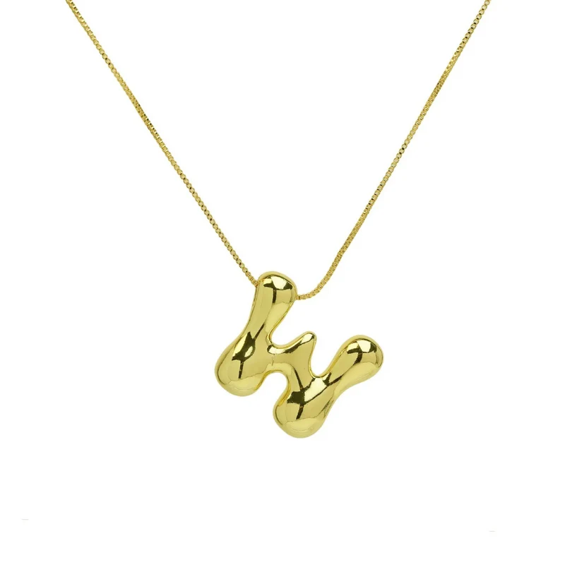 Collier Initiale Bubble