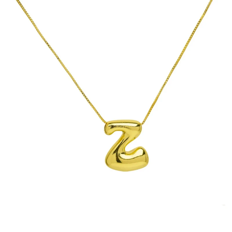 Collier Initiale Bubble